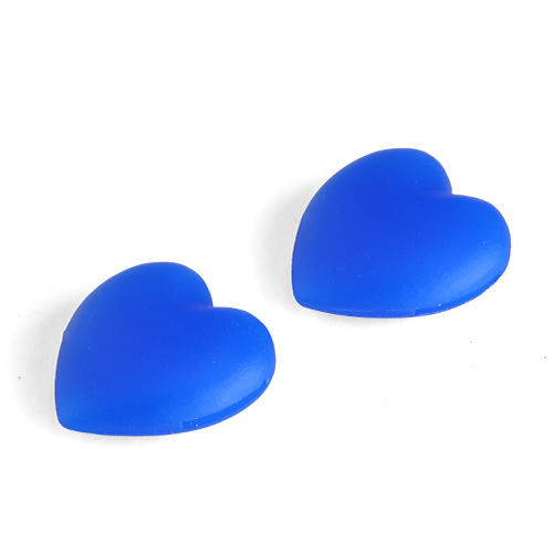 Par de orejeras corazón azul
