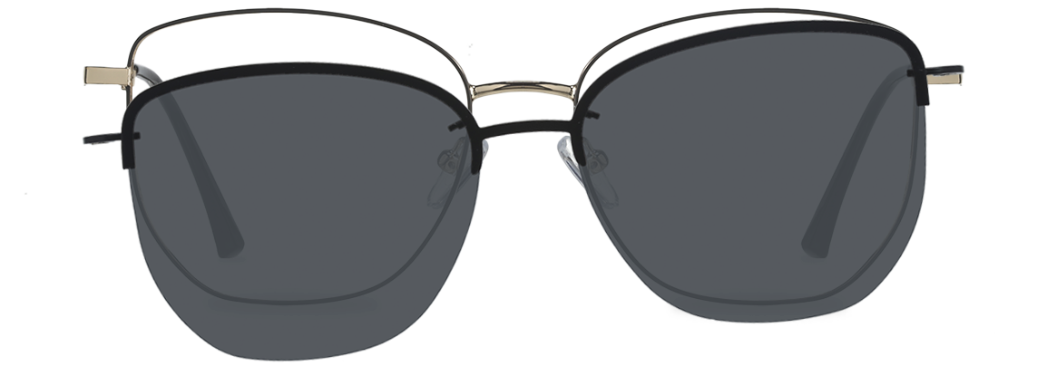 Lentes Daphne Black & Gold (2-en-1)